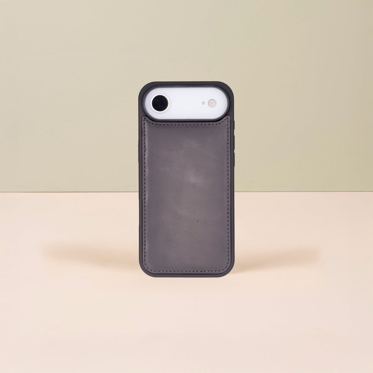 Premium Leather iPhone Air Wallet Case – Gray - Austin