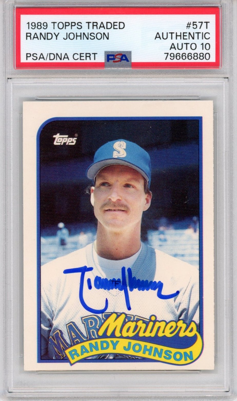 Graded 1989 Topps Traded Randy Johnson #57T Rookie RC Baseball Card PSA 10 Auto Grade Gem Mint