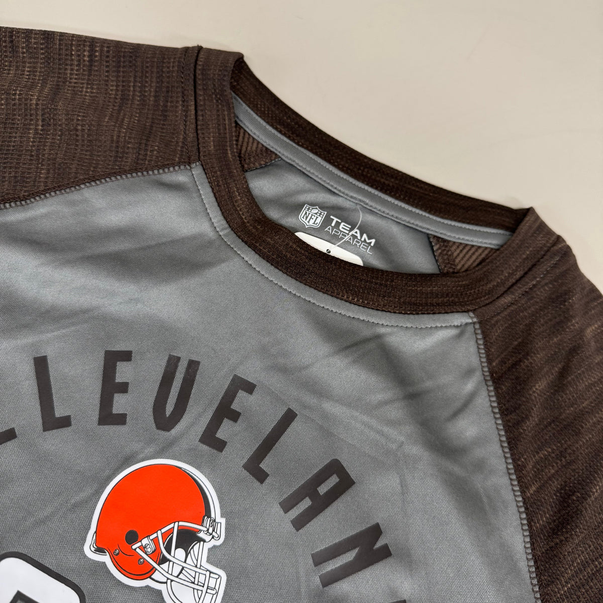 NFL Cleveland Browns Long Sleeve Shirt L Brown/Grey 1802970