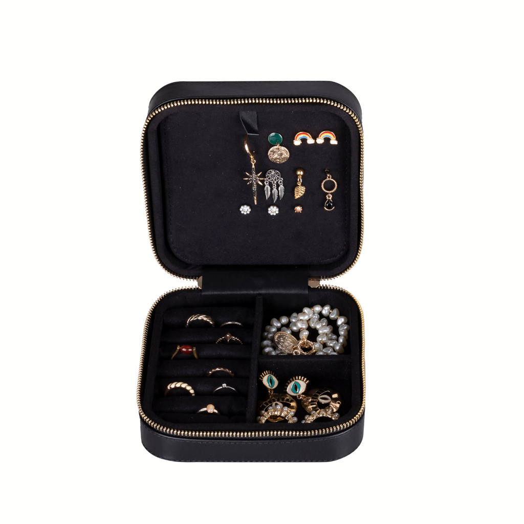 Luxury Travel Jewelry Box – Black - Palermo