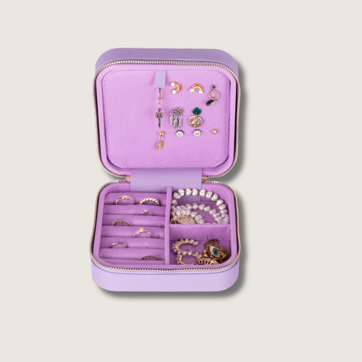 Stylish Travel Jewelry Box - Lavender - Palermo