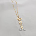 Star of David Menora Necklace