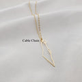 Israel Map Cutout Necklace