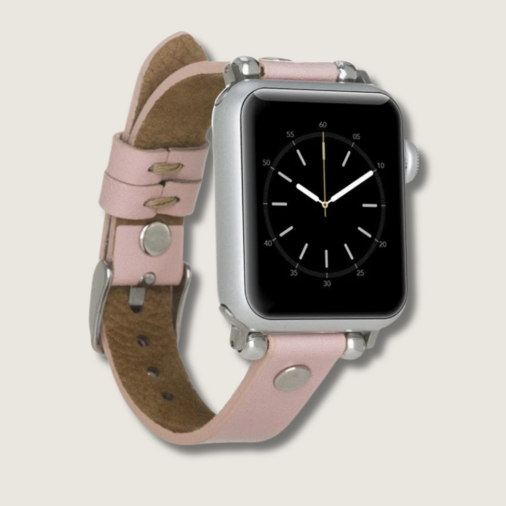 Apple Watch Pink Leather Strap - Detroit