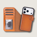 Leather iPhone 18 Pro Max Wallet Case – Rustic Brown - Austin