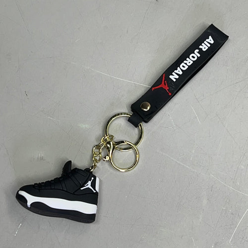 (12 PACK) Air Jordan Shoe Sneaker Keychains W/ Wrist Band 8" Assorted Colors