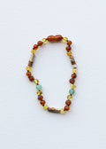 Baltic Sea Amber + Aventurine + Striped Agate || Anklet or Bracelet