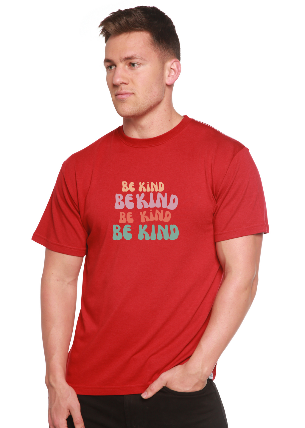 Be Kind Men's Bamboo Viscose/Organic Cotton Short Sleeve Graphic T-Shirt