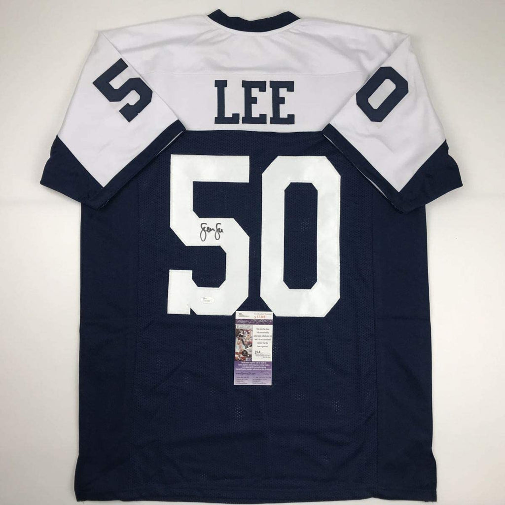 Autographed/Signed Sean Lee Dallas Thanksgiving Day Football Jersey JSA COA