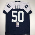 Autographed/Signed Sean Lee Dallas Thanksgiving Day Football Jersey JSA COA