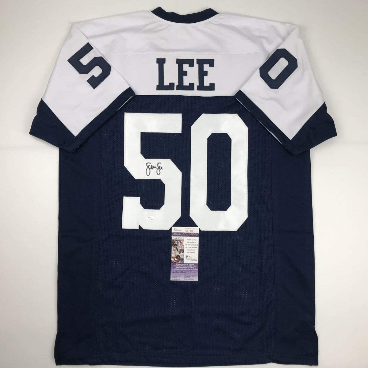 Autographed/Signed Sean Lee Dallas Thanksgiving Day Football Jersey JSA COA