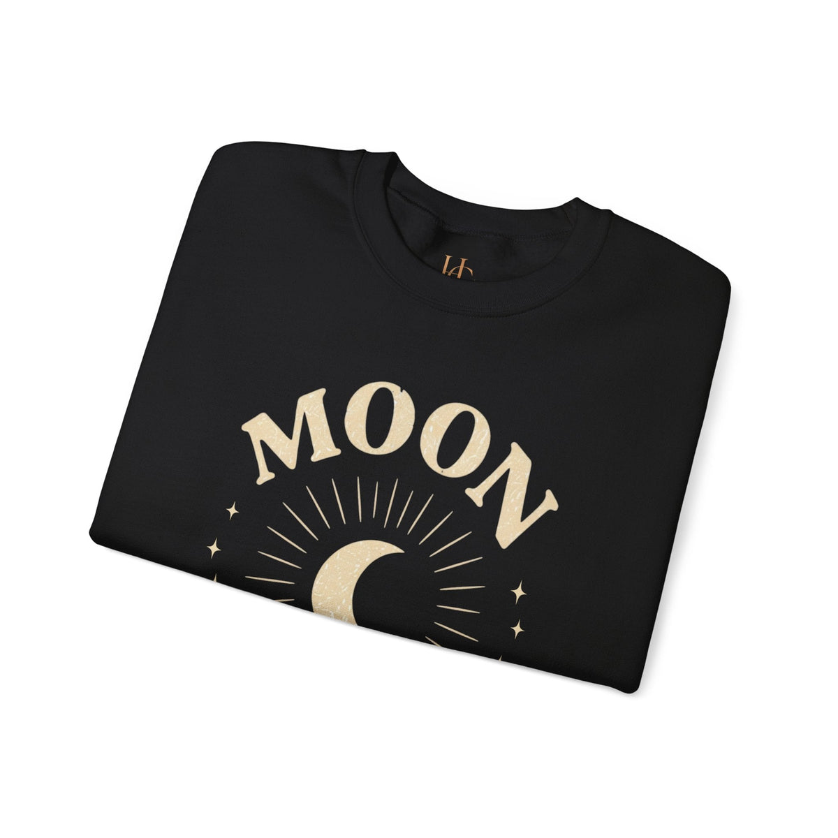 Moon Tribe Crewneck Sweatshirt — Celestial Moon Graphic Pullover - Jewel Tones