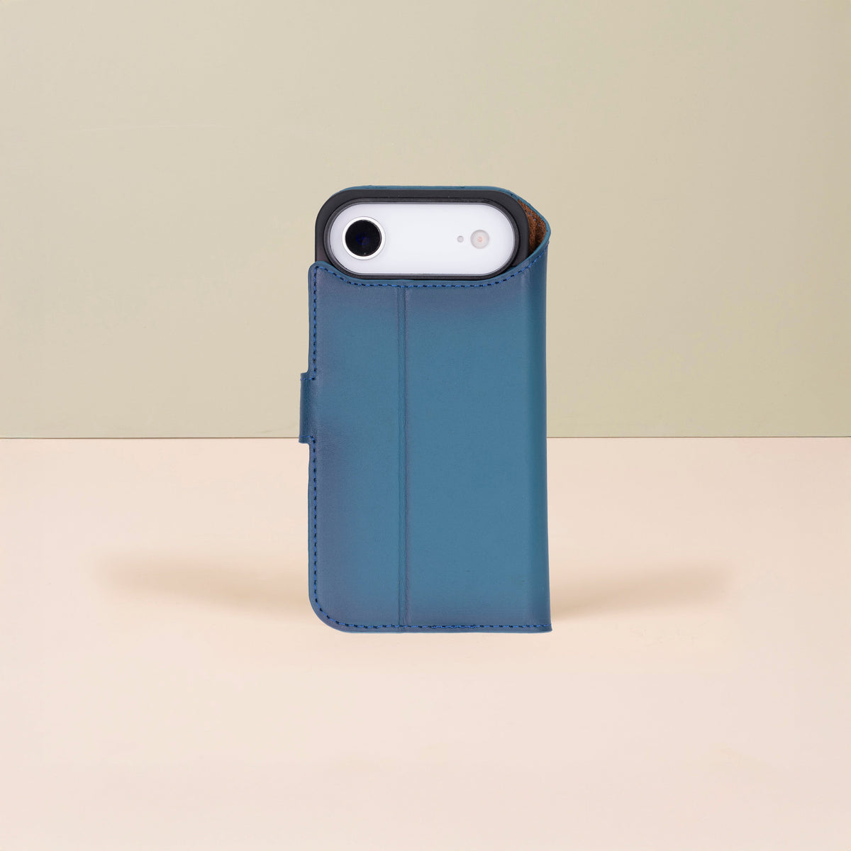 Premium Leather iPhone Air Wallet Case – Blue - Austin