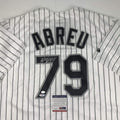 Autographed/Signed Jose Abreu Chicago Sox White Baseball Jersey PSA/DNA COA