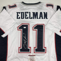 Autographed/Signed Julian Edelman New England White Football Jersey JSA COA