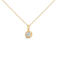 10K Yellow Gold Plated .925 Sterling Silver 1/2 Cttw Lab Grown Diamond Openwork Pendant Necklace