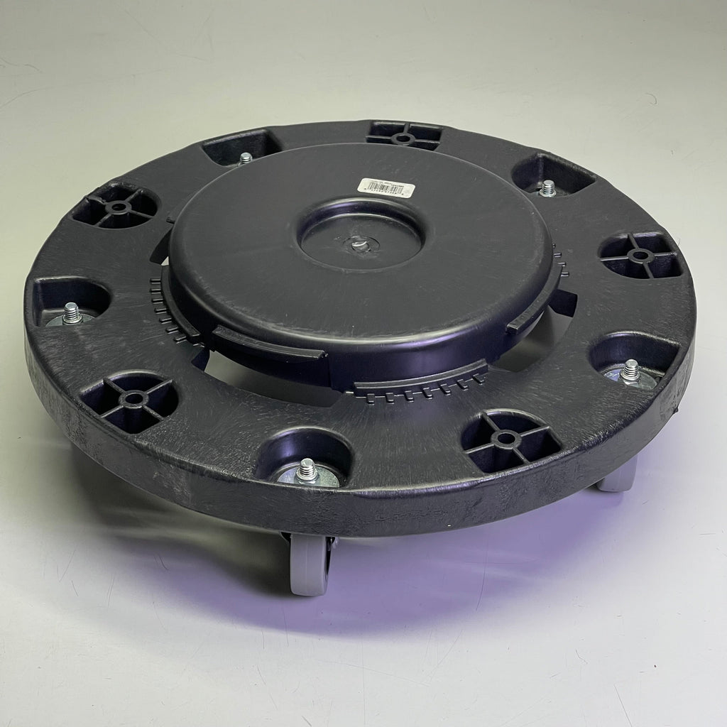 CARLISLE Bronco Round Trash Can Dolly W/ Replaceable Casters 18" Dia x 6" H 3691003