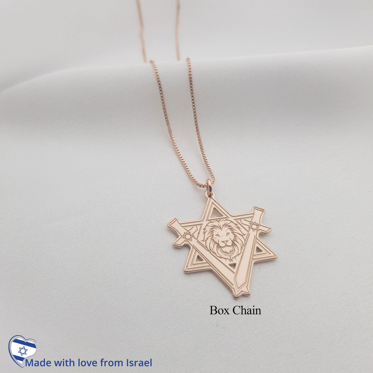 Star of David Lion Necklace