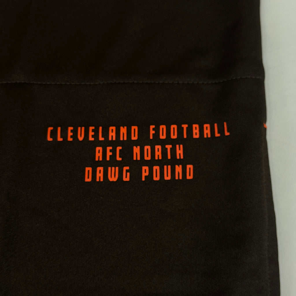 NFL Cleveland Browns Quarter Zip Pullover Shirt Long Sleeve L Brown 1802969