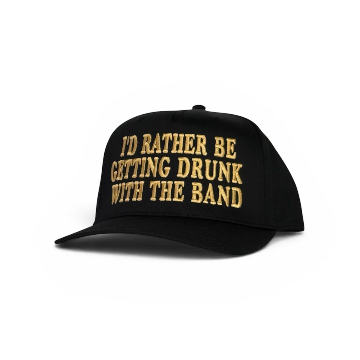 I’d rather be getting drunk with the band black SnapBackHat Cap  ￼