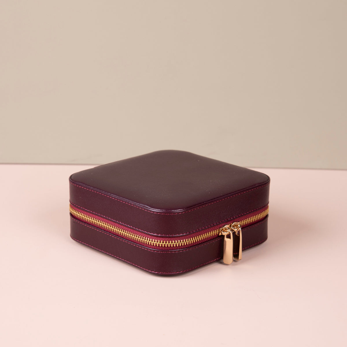 Luxury Travel Jewelry Box – Burgundy - Palermo