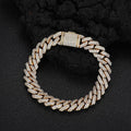 Cuban Link Zirconia Chain Bracelet in Gold or White Gold – Bold Hip Hop Jewelry for Men and Women
