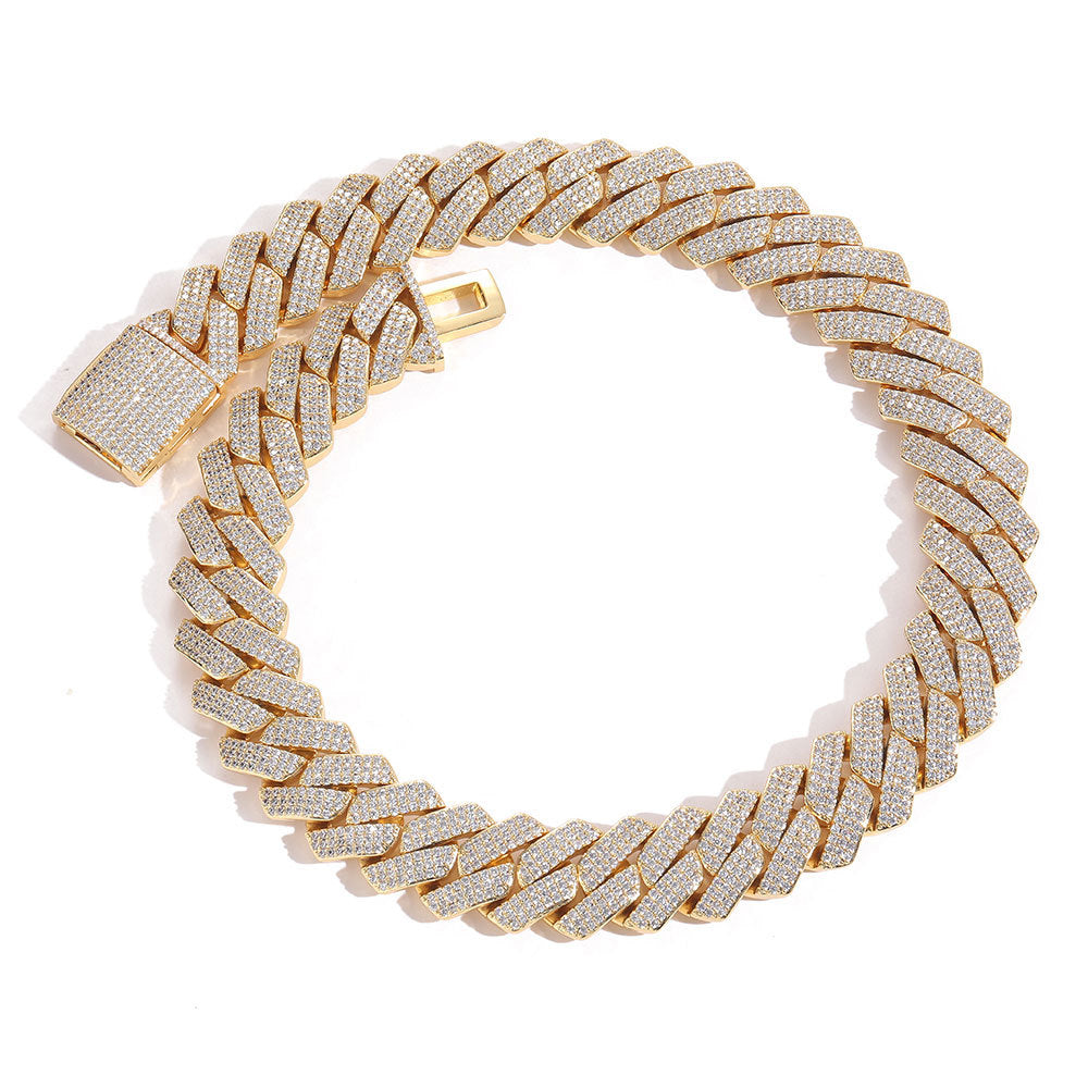 Diamond-Cut Cuban Chain Necklace in Gold or White Gold – Bold Hip Hop Jewelry
