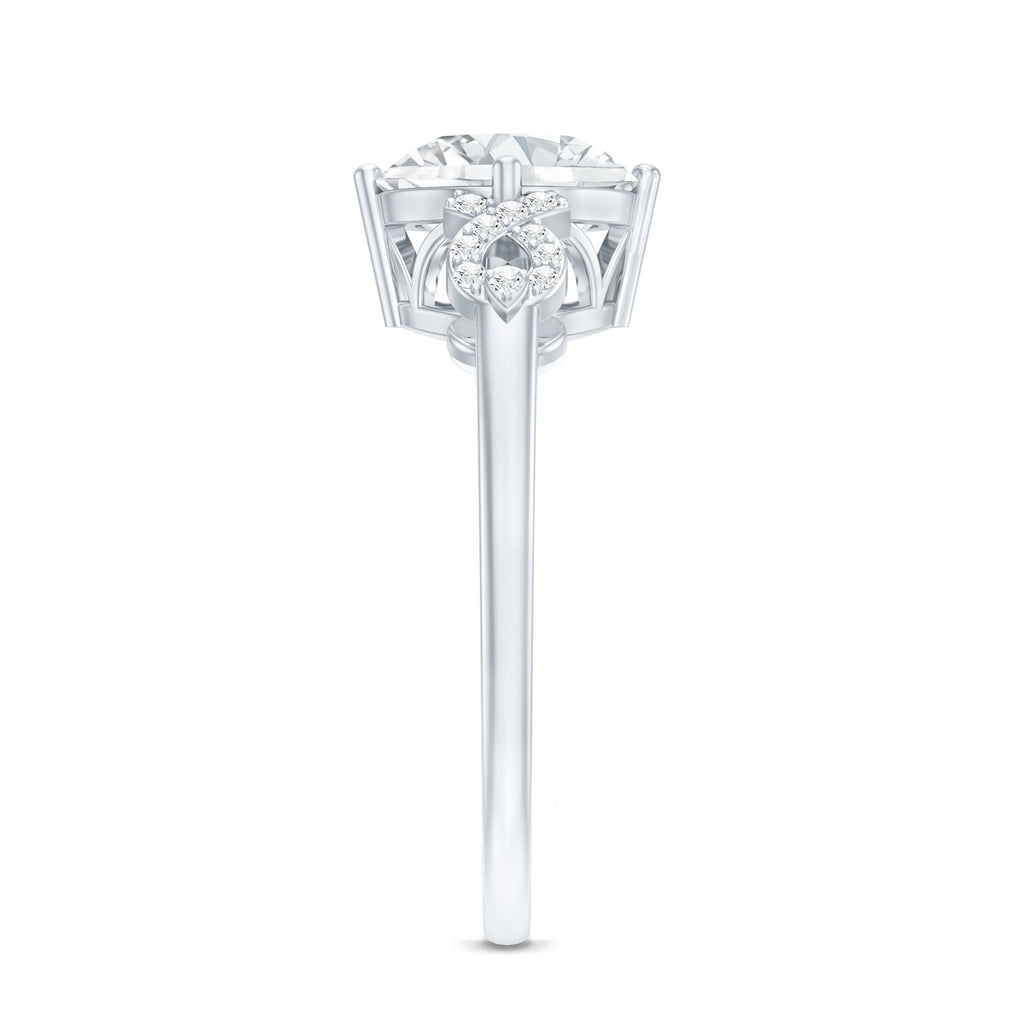 Certified 2 Carat Round Lab Grown Diamond Solitaire Engagement Ring