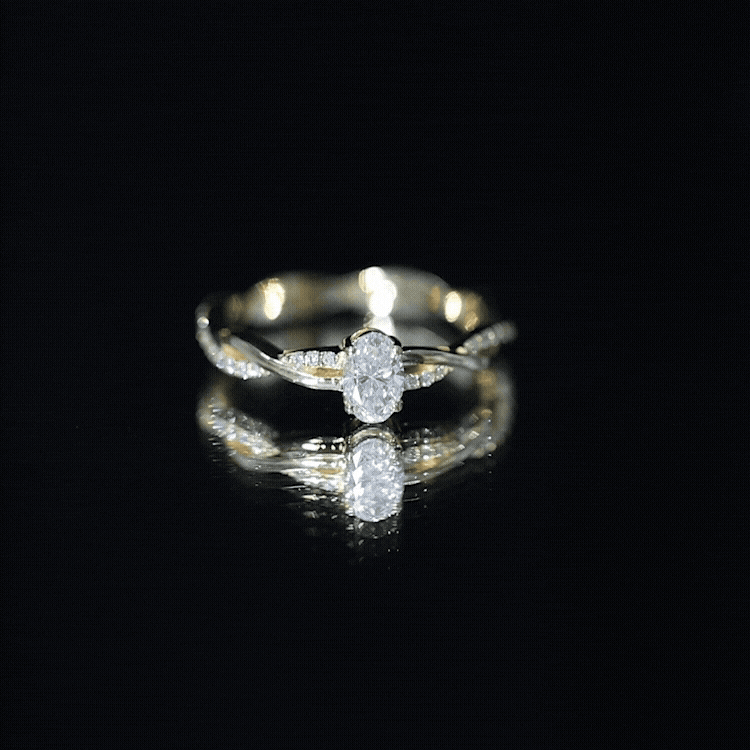Lab Grown Diamond Promise Ring With Twisted Shank