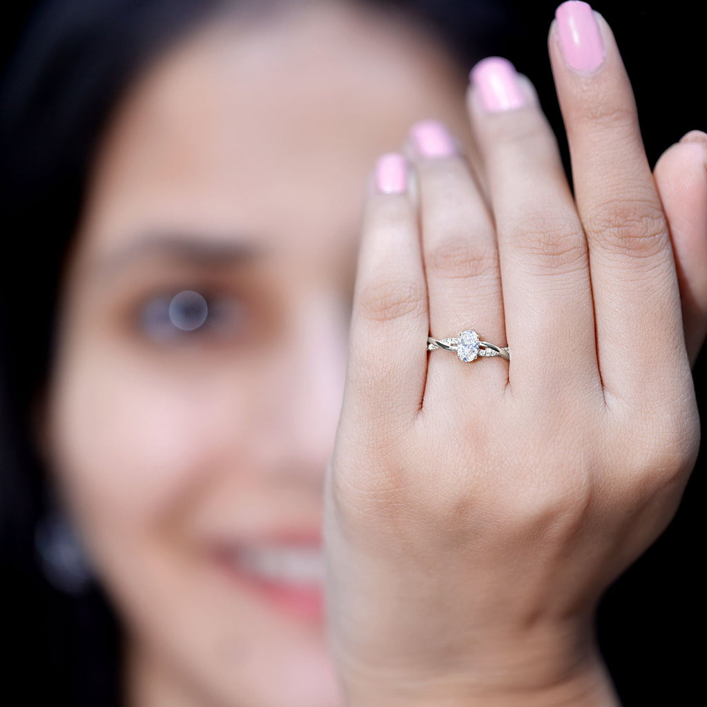 Lab Grown Diamond Promise Ring With Twisted Shank