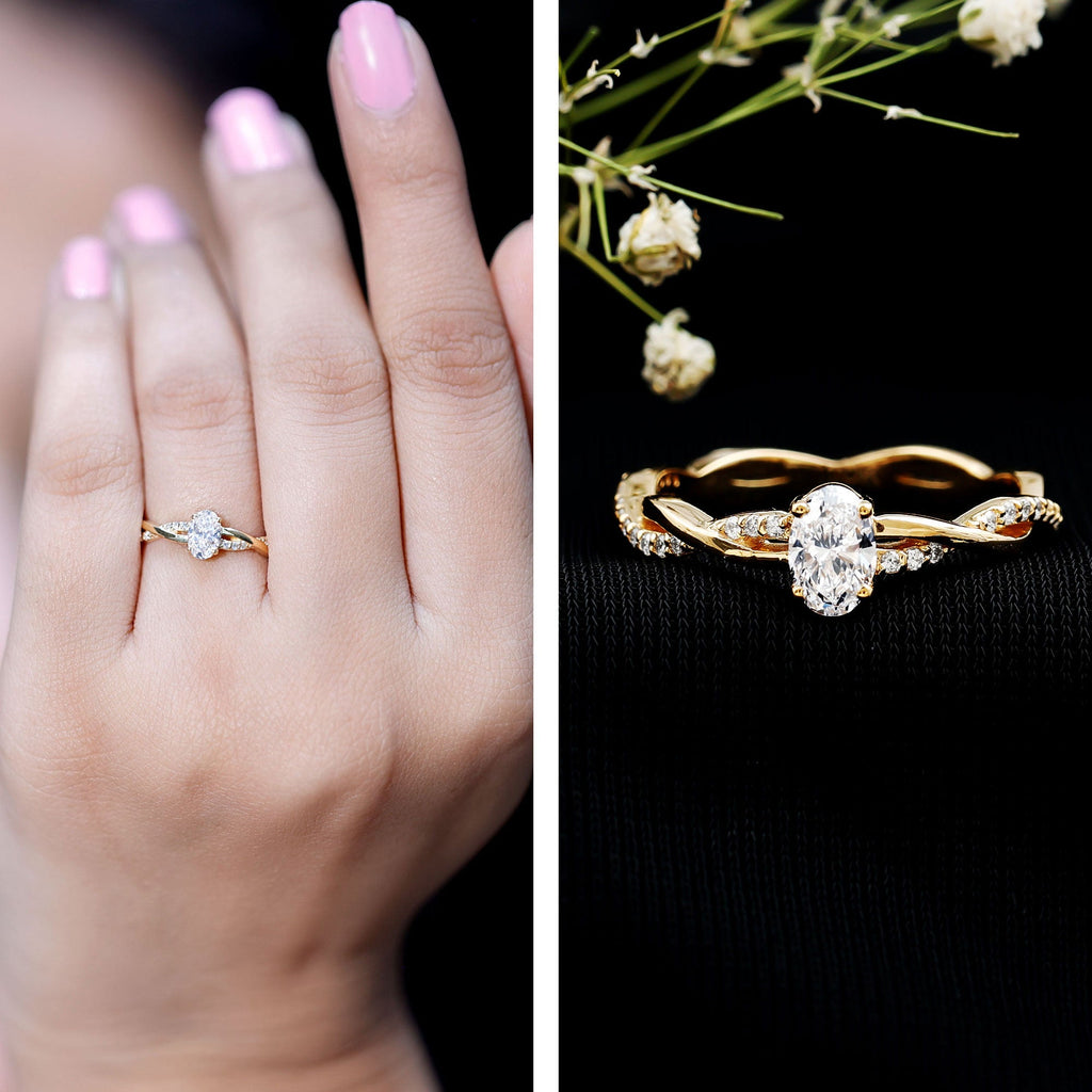 Lab Grown Diamond Promise Ring With Twisted Shank