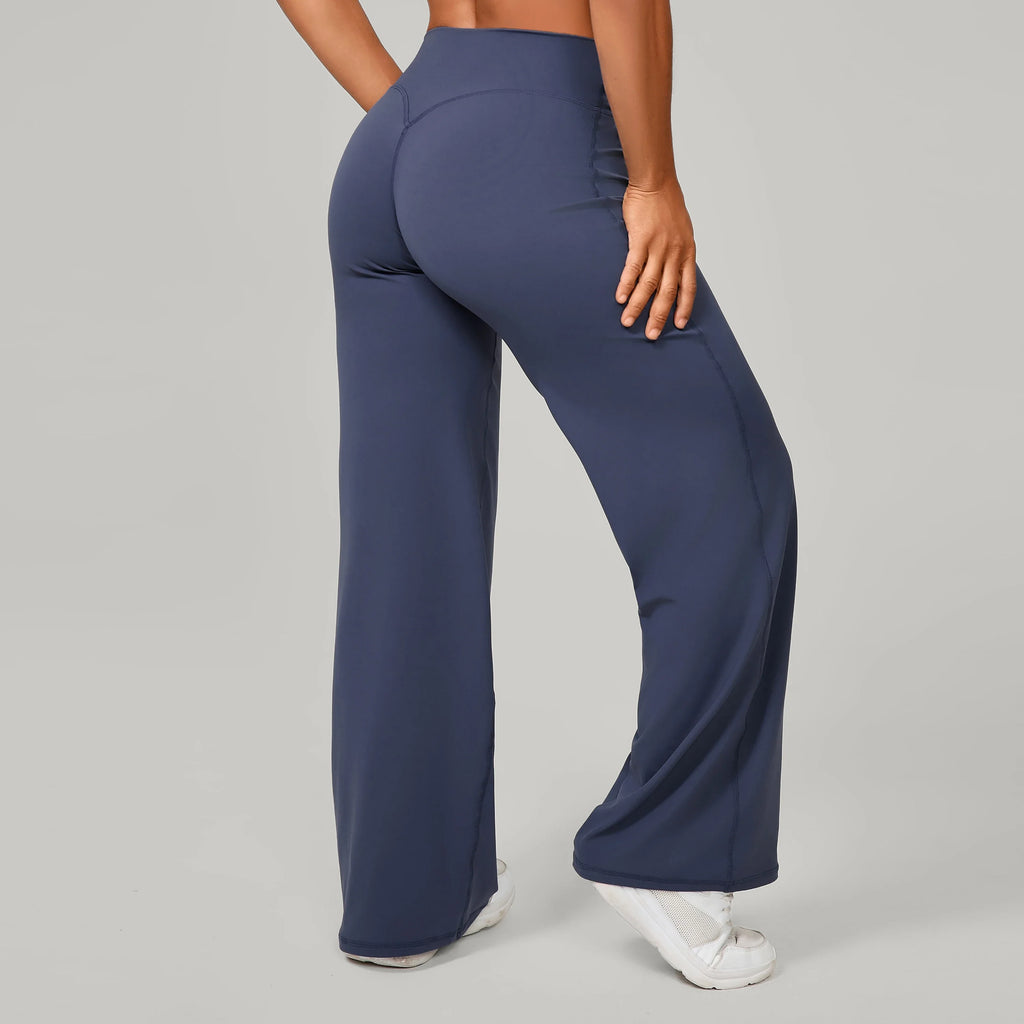 Women Straight Yoga Leg Bottoms Soft Stretchy Fabric Women's Yoga Pants GYM Sweat-Wicking Properties Running Sport Trousers