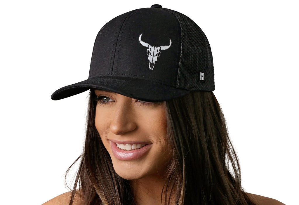 Bull Skull Trucker Hat  |  Western Snapback