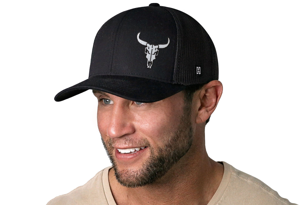 Bull Skull Trucker Hat  |  Western Snapback
