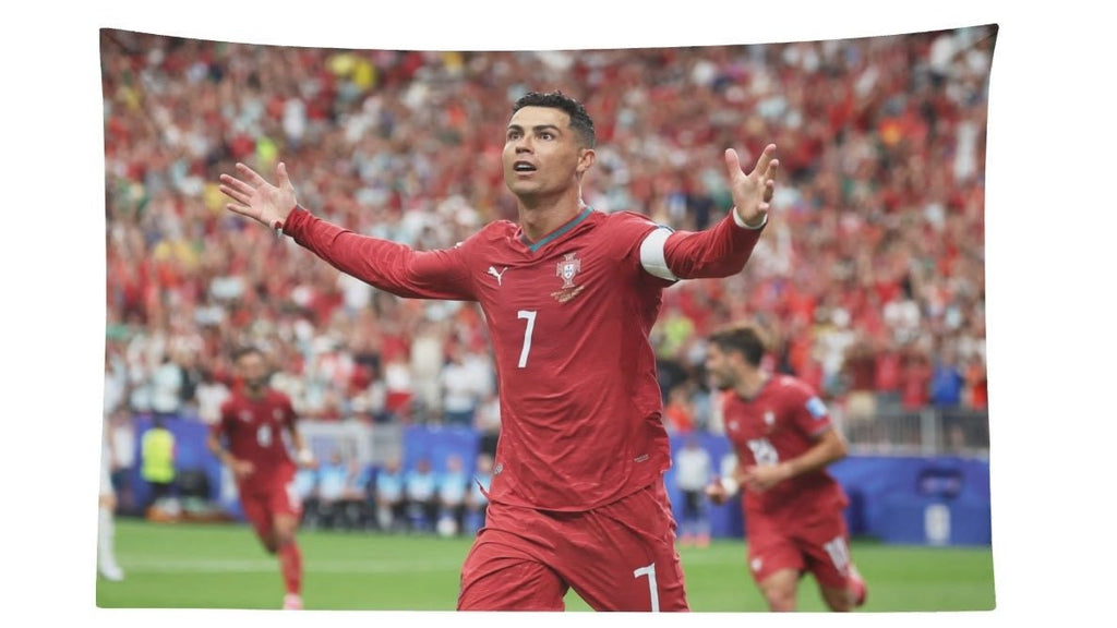 Cristiano Ronaldo Portugal Vs. Uzbekistan Flag For 2026 World Copa