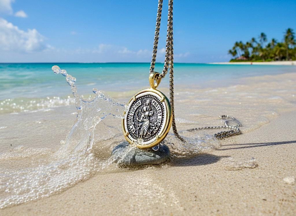 Saint Christopher Protect Us Medal, Police & Soldier