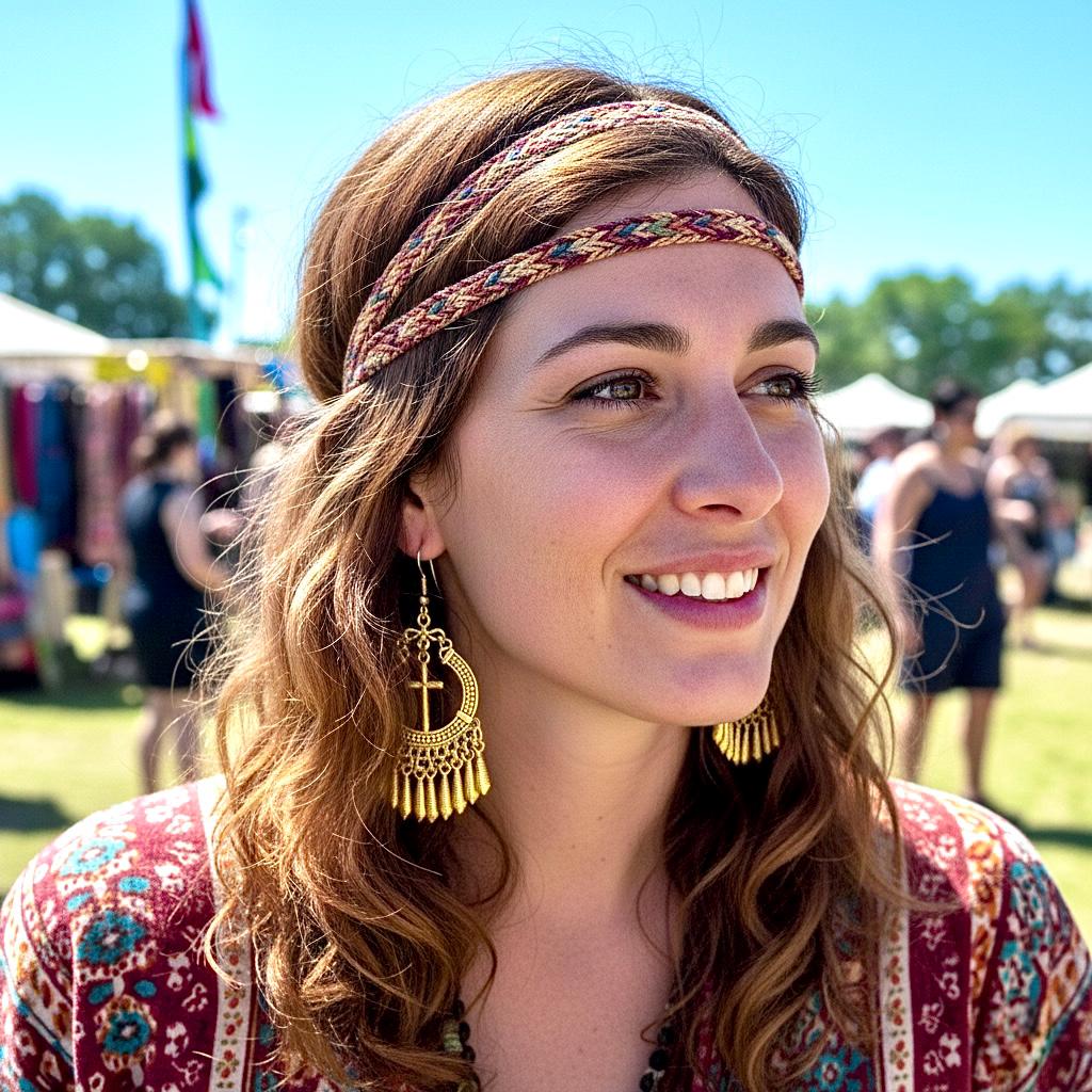 Boho Tassel Cross Earrings, Silver Gold Hippie Fringe Drops