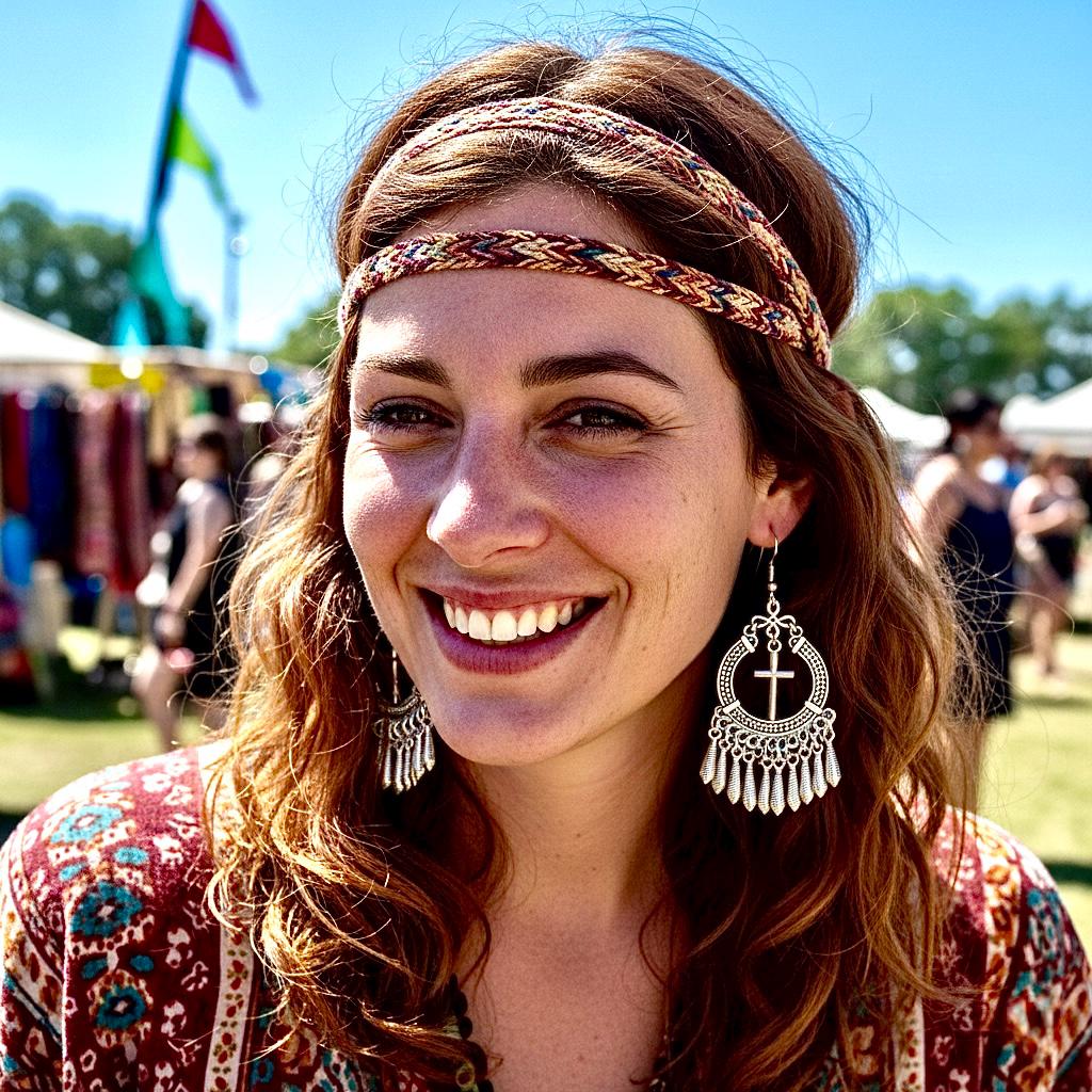 Boho Tassel Cross Earrings, Silver Gold Hippie Fringe Drops