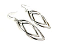 Long Slender Infinity Twist Hoop Earrings | Gold Silver Dangle Drop
