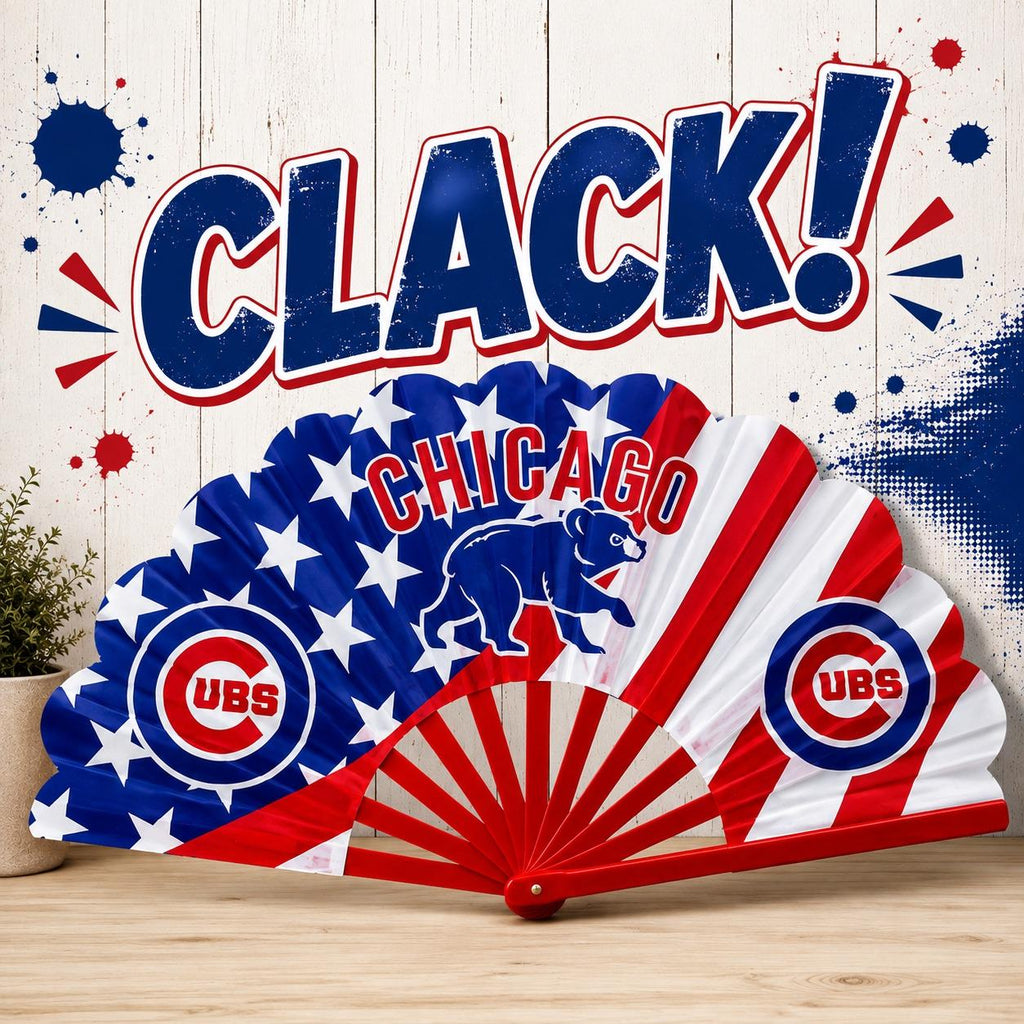 Chicago Cubs Clack Fan | MLB Game Day Folding Hand Fan
