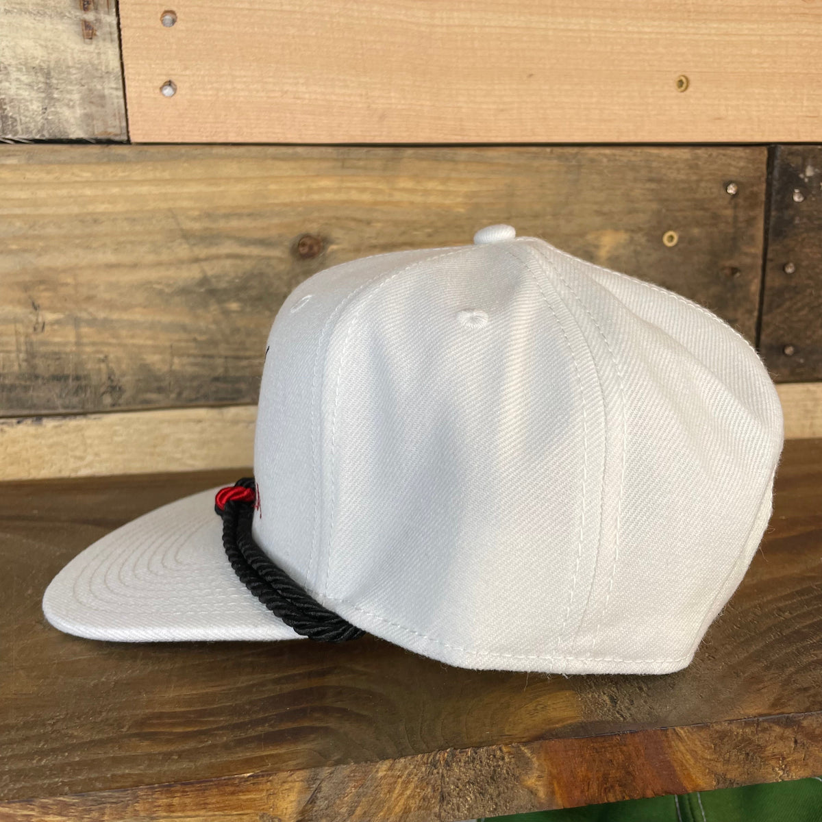Louisiana Rodeo Bull Riding Double Rope White Snapback Cap Hat Custom Embroidered