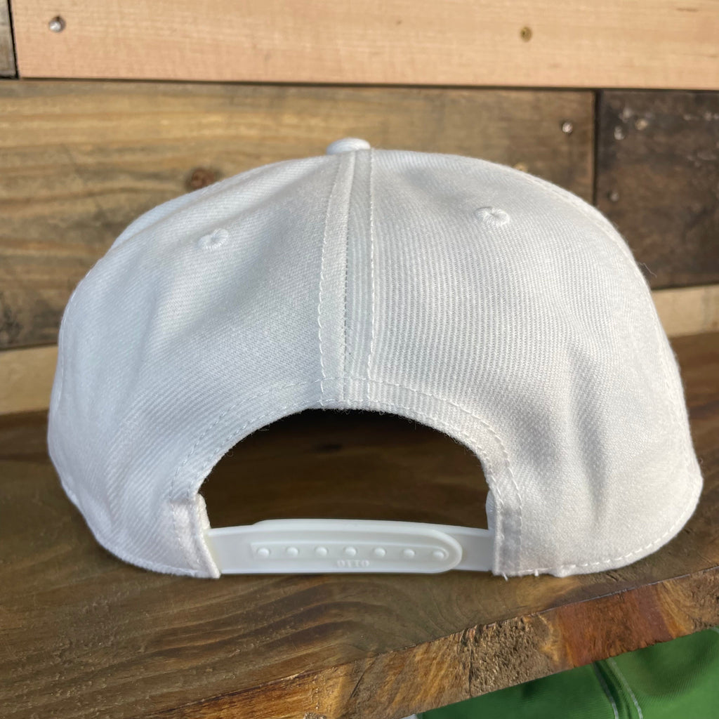 Louisiana Rodeo Bull Riding Double Rope White Snapback Cap Hat Custom Embroidered