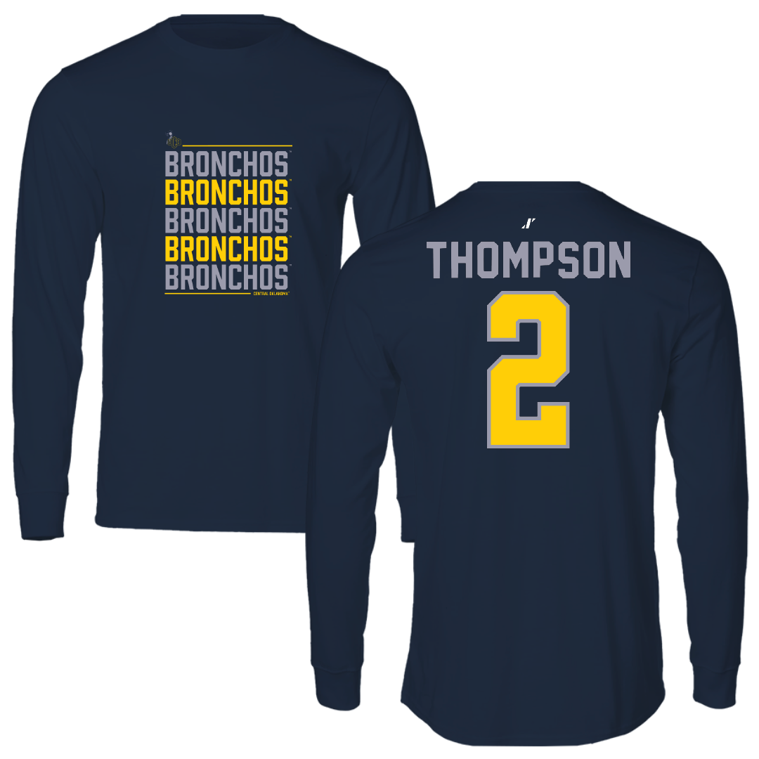 University of Central Oklahoma Basketball Navy General Long Sleeve - #2 Jordan Thompson
