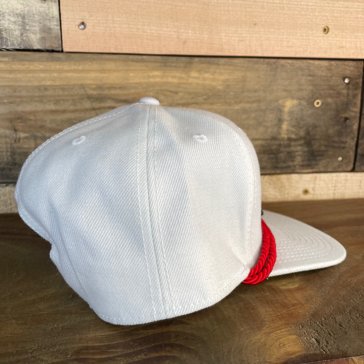 Louisiana Rodeo Bull Riding Double Rope White Snapback Cap Hat Custom Embroidered