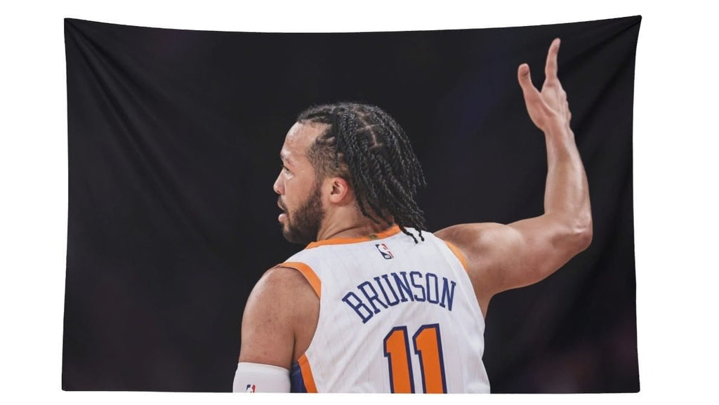 Jalen Brunson 3 Point Celebration Backshot Flag