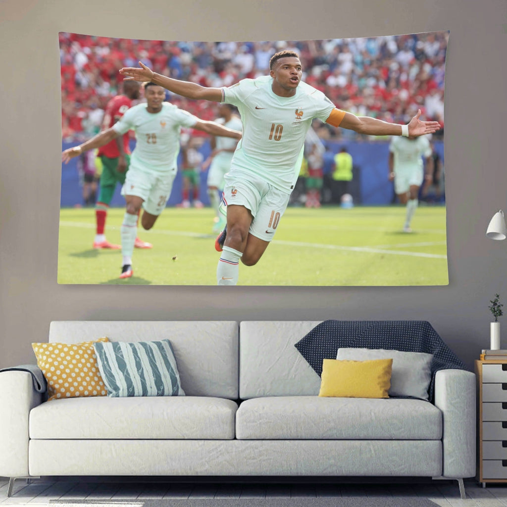 Kylian Mbappe France Vs. Morocco Celebration Flag For 2026 World Copa