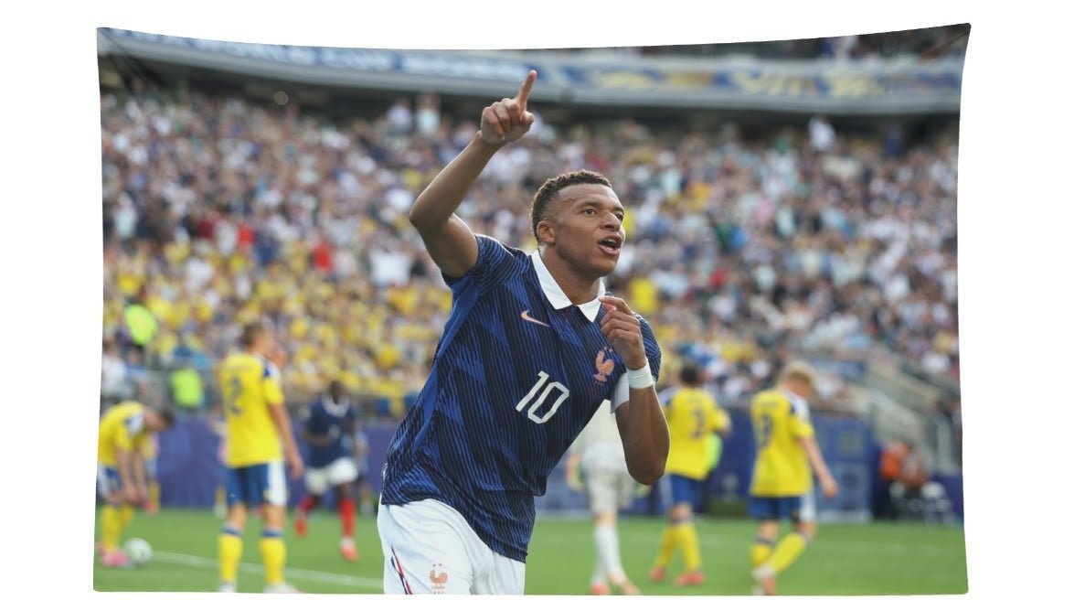Kylian Mbappe France Vs. Sweden Celebration Flag For 2026 World Copa