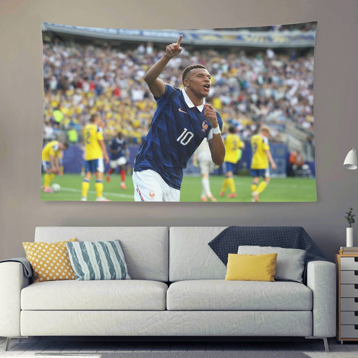 Kylian Mbappe France Vs. Sweden Celebration Flag For 2026 World Copa