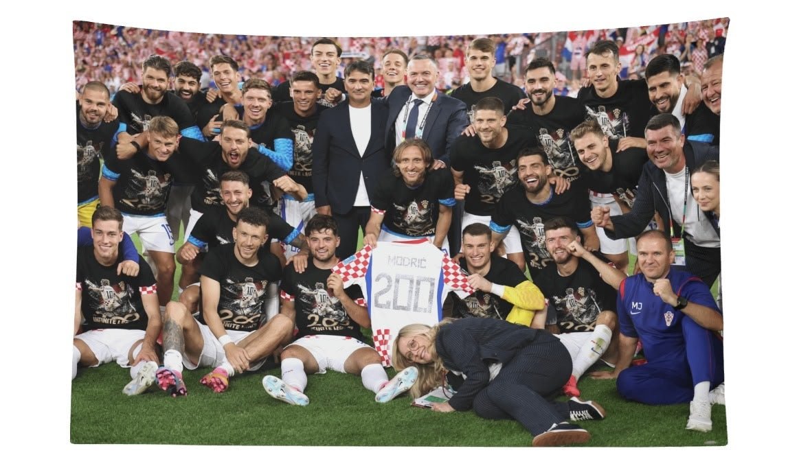 Luka Modric 200 Croatia Appearances Flag For 2026 World Copa
