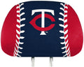 Minnesota Twins Pair of Premium Auto Head Rest Covers, Full Color Printed, Elastic, 14x10 Inch